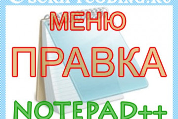 Редактор Notepad++ — Меню Правка